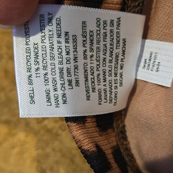 Leopard Print Swimsuit Bottom Medium Womens Low Rise Target Cheeky - Picture 8 of 9